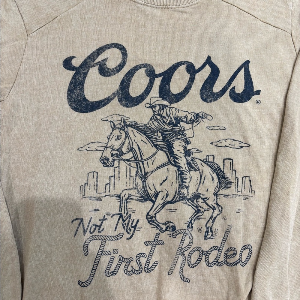 Coors Not My First Rodeo Oversized Pullover - Picture 2 of 8